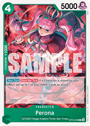 (036) One Piece TCG OP10: Royal Blood Single: Perona (OP10-036) Common