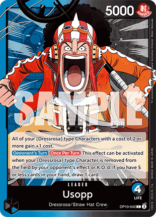 (042) One Piece TCG OP10: Royal Blood Single: Usopp (OP10-042) (V.1) Leader