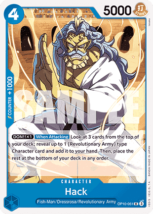 (051) One Piece TCG OP10: Royal Blood Single: Hack (OP10-051) Uncommon