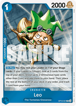 (057) One Piece TCG OP10: Royal Blood Single: Leo (OP10-057) Rare