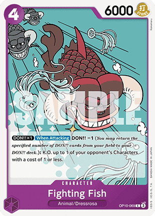 (069) One Piece TCG OP10: Royal Blood Single: Fighting Fish (OP10-069) Common