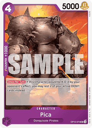 (074) One Piece TCG OP10: Royal Blood Single: Pica (OP10-074) Uncommon