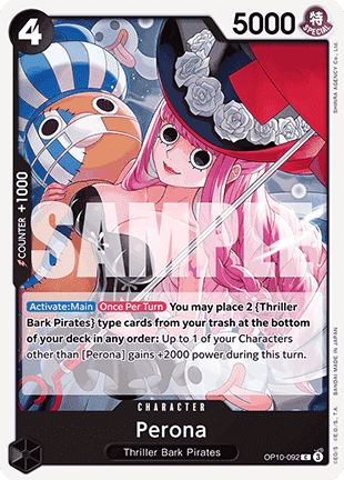 (092) One Piece TCG OP10: Royal Blood Single: Perona (OP10-092) Common
