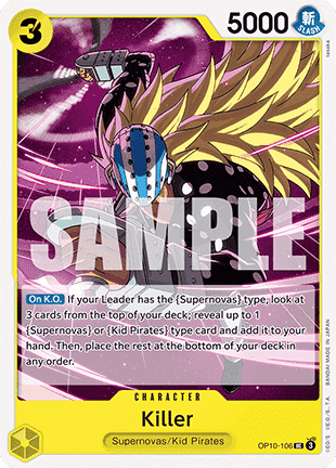 (106) One Piece TCG OP10: Royal Blood Single: Killer (OP10-106) Uncommon