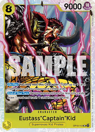 (112) One Piece TCG OP10: Royal Blood Single: EustassCaptainKid (OP10-112) (V.1) Super Rare