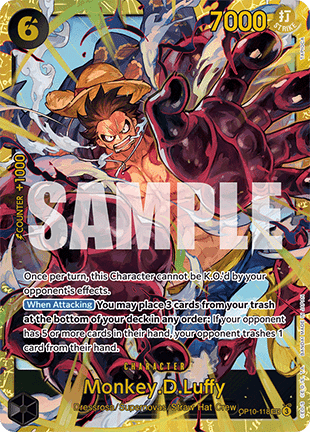 (118) One Piece TCG OP10: Royal Blood Single: Monkey.D.Luffy (OP10-118) (V.1) Secret Rare