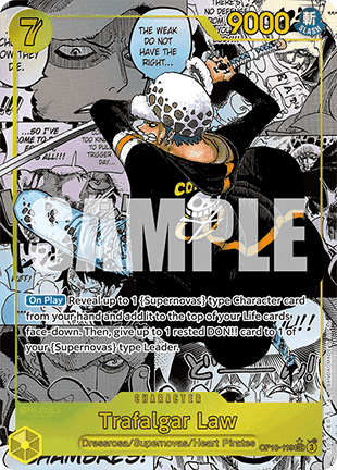 (119) One Piece TCG OP10: Royal Blood Single: Trafalgar Law (OP10-119) (V.3) Manga Rare