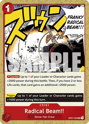 (OP01-029) One Piece TCG PRB01: The Best Single: Radical Beam!! (OP01-029) (V.1) Uncommon