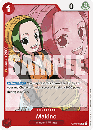 (OP02-015) One Piece TCG PRB01: The Best Single: Makino (OP02-015) (V.1) Uncommon