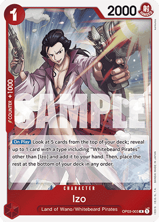 (OP03-003) One Piece TCG PRB01: The Best Single: Izo (OP03-003) (V.1) Rare