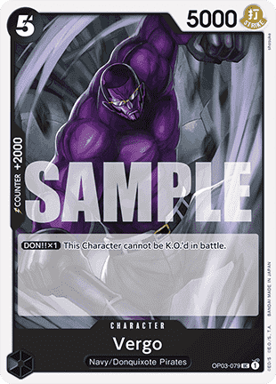 (OP03-079) One Piece TCG PRB01: The Best Single: Vergo (OP03-079) (V.1) Uncommon