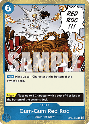(OP04-056) One Piece TCG PRB01: The Best Single: Gum-Gum Red Roc (OP04-056) (V.1) Rare