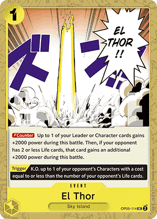 (OP05-114) One Piece TCG PRB01: The Best Single: El Thor (OP05-114) (V.1) Uncommon