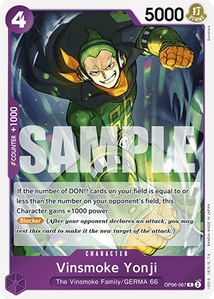 (OP06-067) One Piece TCG PRB01: The Best Single: Vinsmoke Yonji (OP06-067) (V.1) Rare