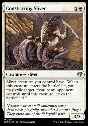 (818) Magic The Gathering Commander Masters: Extras Single: Constricting Sliver Uncommon