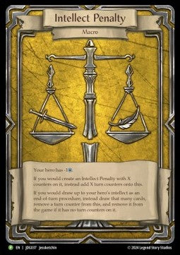 (000) Flesh & Blood TCG Judge Promos Single: Intellect Penalty Token (Regular) Promo