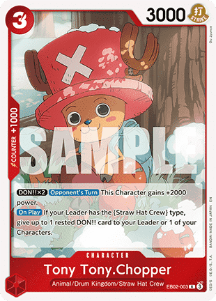 (003) One Piece TCG EB02: Anime 25th Collection Single: Tony Tony.Chopper (EB02-003) (V.1) Rare