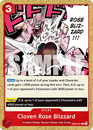 (007) One Piece TCG EB02: Anime 25th Collection Single: Cloven Rose Blizzard (EB02-007) Common