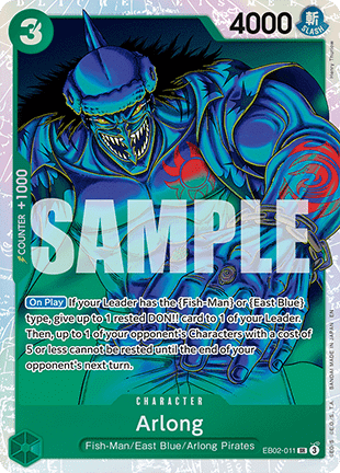 (011) One Piece TCG EB02: Anime 25th Collection Single: Arlong (EB02-011) (V.1) Super Rare