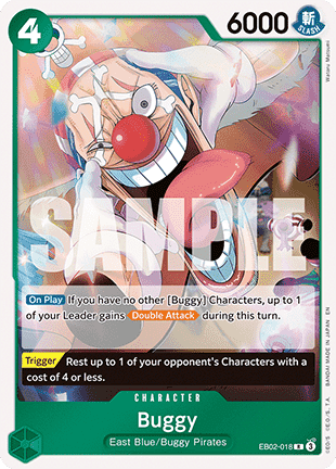(018) One Piece TCG EB02: Anime 25th Collection Single: Buggy (EB02-018) Rare