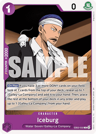 (032) One Piece TCG EB02: Anime 25th Collection Single: Iceburg (EB02-032) Common