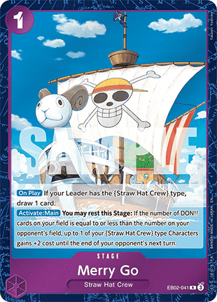 (041) One Piece TCG EB02: Anime 25th Collection Single: Merry Go (EB02-041) Rare