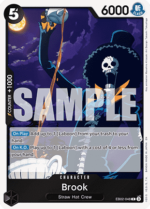 (048) One Piece TCG EB02: Anime 25th Collection Single: Brook (EB02-048) (V.1) Rare