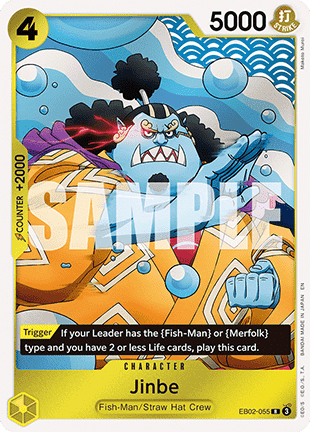 (055) One Piece TCG EB02: Anime 25th Collection Single: Jinbe (EB02-055) Rare
