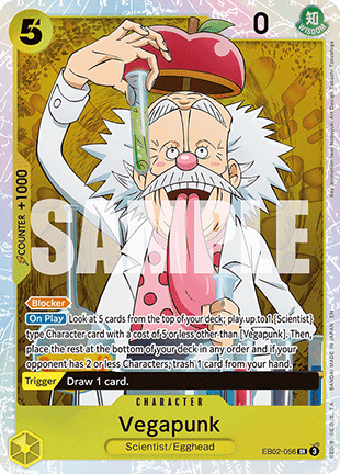 (056) One Piece TCG EB02: Anime 25th Collection Single: Vegapunk (EB02-056) (V.1) Super Rare