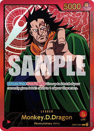 (OP07-001) One Piece TCG EB02: Anime 25th Collection Single: Monkey.D.Dragon (OP07-001) Special Rare