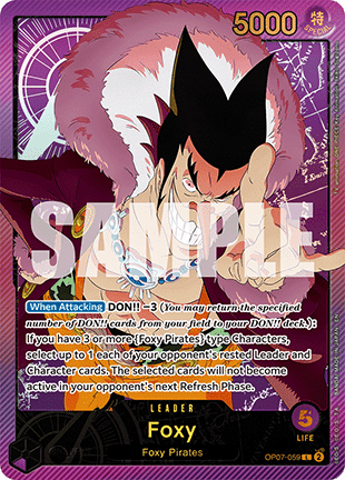 (OP07-059) One Piece TCG EB02: Anime 25th Collection Single: Foxy (OP07-059) Special Rare