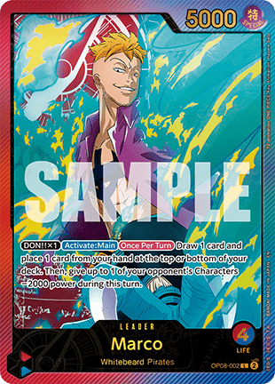 (OP08-002) One Piece TCG EB02: Anime 25th Collection Single: Marco (OP08-002) Special Rare