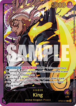 (OP08-057) One Piece TCG EB02: Anime 25th Collection Single: King (OP08-057) Special Rare