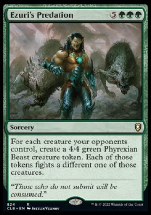 (824) Magic The Gathering Commander Legends: Battle for Baldur's Gate: Extras Single: Ezuri's Predation Rare