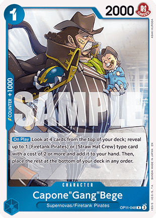 (048) One Piece TCG OP11: A Fist of Divine Speed Single: CaponeGangBege (OP11-048) Rare