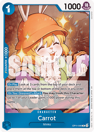 (049) One Piece TCG OP11: A Fist of Divine Speed Single: Carrot (OP11-049) Rare