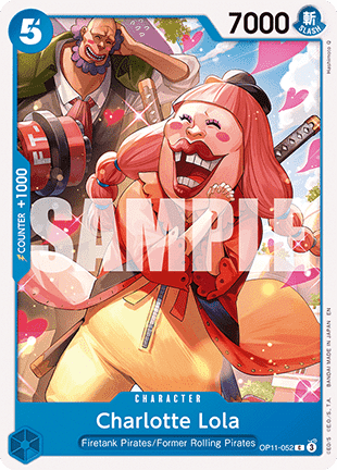 (052) One Piece TCG OP11: A Fist of Divine Speed Single: Charlotte Lola (OP11-052) Common