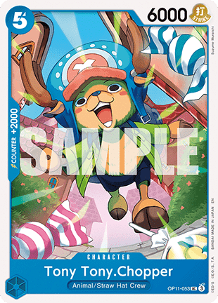 (053) One Piece TCG OP11: A Fist of Divine Speed Single: Tony Tony.Chopper (OP11-053) Uncommon