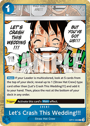(060) One Piece TCG OP11: A Fist of Divine Speed Single: Let's Crash This Wedding!!! (OP11-060) Rare