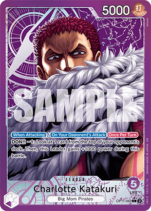 (062) One Piece TCG OP11: A Fist of Divine Speed Single: Charlotte Katakuri (OP11-062) (V.2) Alternate Art