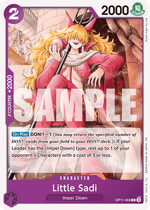 (063) One Piece TCG OP11: A Fist of Divine Speed Single: Little Sadi (OP11-063) Common