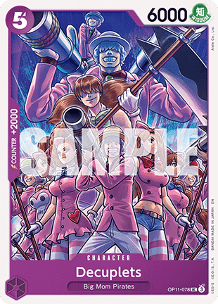 (078) One Piece TCG OP11: A Fist of Divine Speed Single: Decuplets (OP11-078) Uncommon