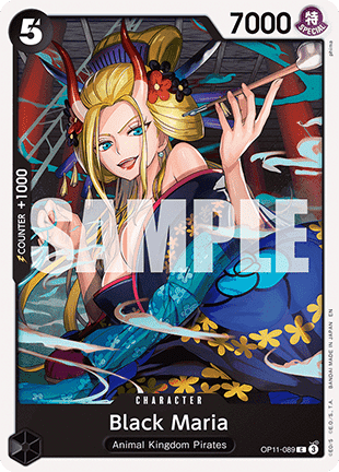 (089) One Piece TCG OP11: A Fist of Divine Speed Single: Black Maria (OP11-089) Common
