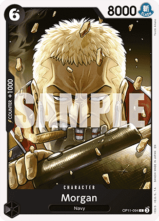 (094) One Piece TCG OP11: A Fist of Divine Speed Single: Morgan (OP11-094) Common