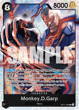 (095) One Piece TCG OP11: A Fist of Divine Speed Single: Monkey.D.Garp (OP11-095) (V.1) Super Rare