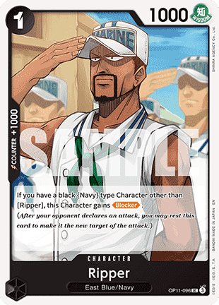 (096) One Piece TCG OP11: A Fist of Divine Speed Single: Ripper (OP11-096) Uncommon
