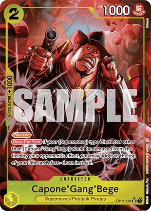 (101) One Piece TCG OP11: A Fist of Divine Speed Single: CaponeGangBege (OP11-101) (V.2) Alternate Art