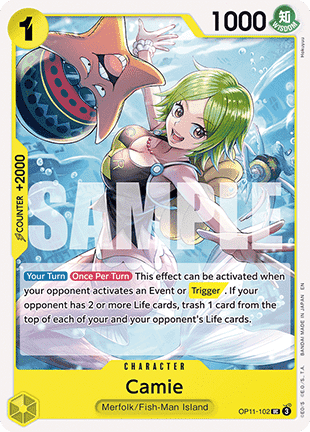 (102) One Piece TCG OP11: A Fist of Divine Speed Single: Camie (OP11-102) Uncommon