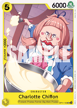 (105) One Piece TCG OP11: A Fist of Divine Speed Single: Charlotte Chiffon (OP11-105) Uncommon