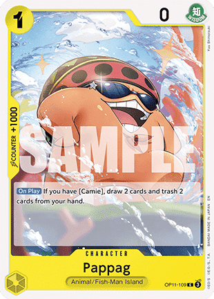 (109) One Piece TCG OP11: A Fist of Divine Speed Single: Pappag (OP11-109) Common